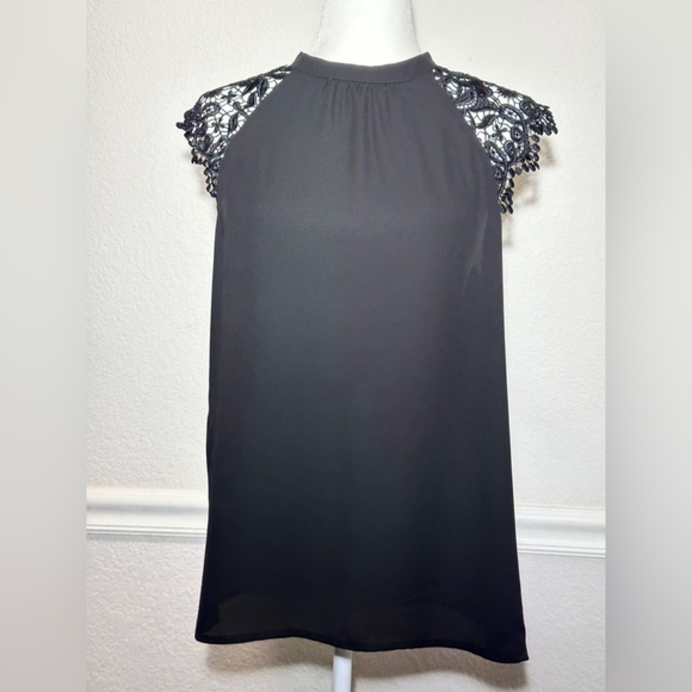 Express Embroidered Sleeve Sheer Blouse Size Large